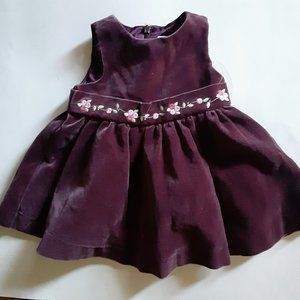 New With Tags Gymboree 0-3 Mth Velveteen Embroidered Jumper